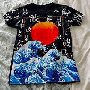Aesthetic Japanese Waves Tee